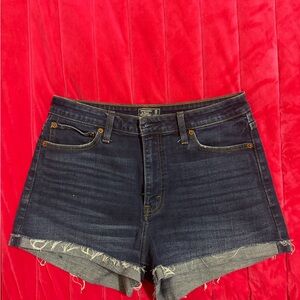 Abercrombie and Fitch high rise shortsblue jean shorts Denim Blue Women's Shorts